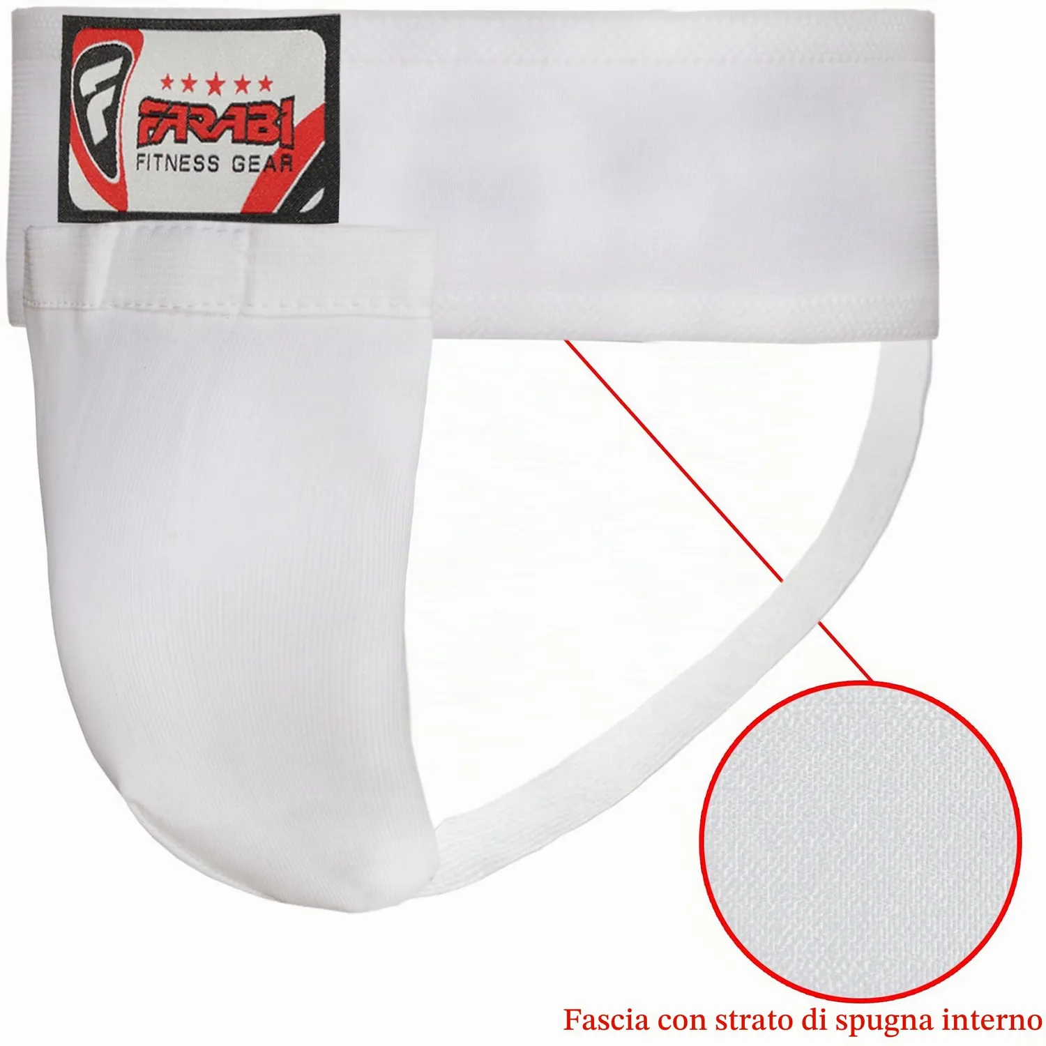Farabi Sports conchiglia bambini boxe bianco protezione