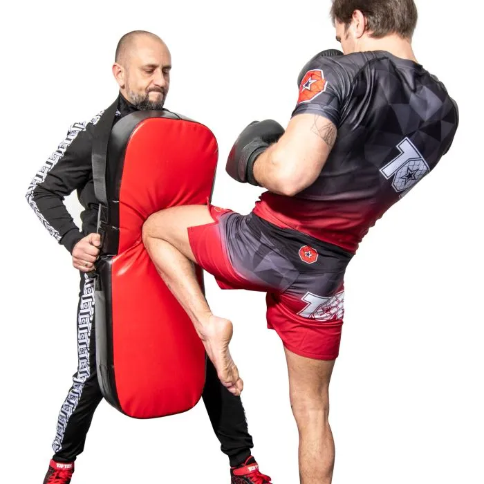 TOP TEN Kick Case Punch Pad Nero-Rosso PU