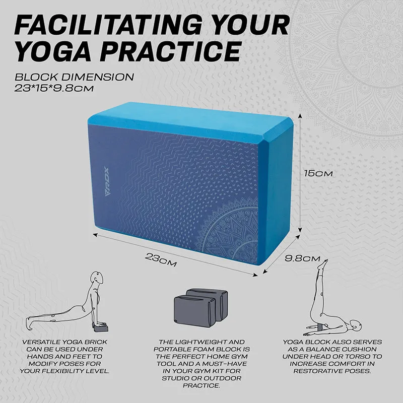 RDX D9 Blocco Yoga EVA Antiscivolo Singolo Blu