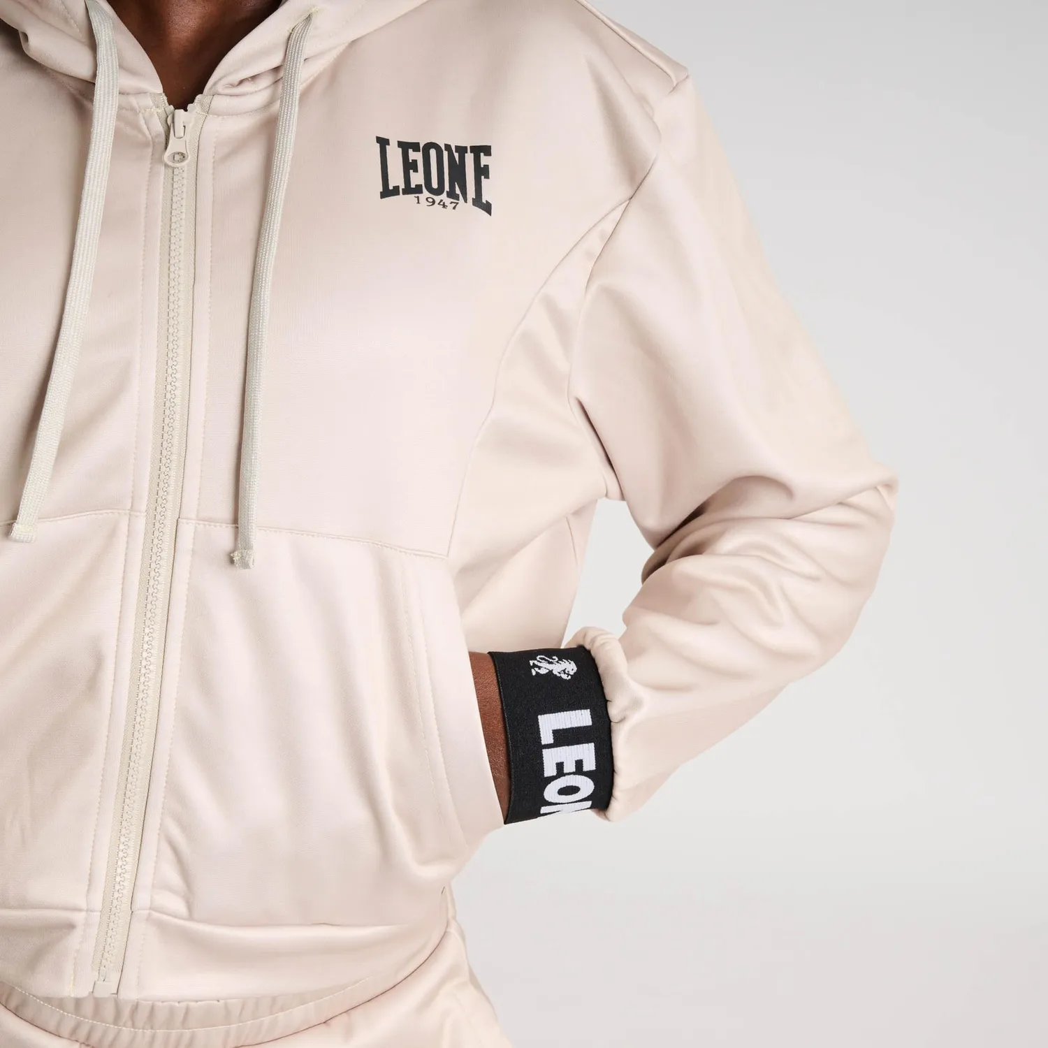 Leone 1947 Tape 47 ABX231 felpa donna corda S con cappuccio