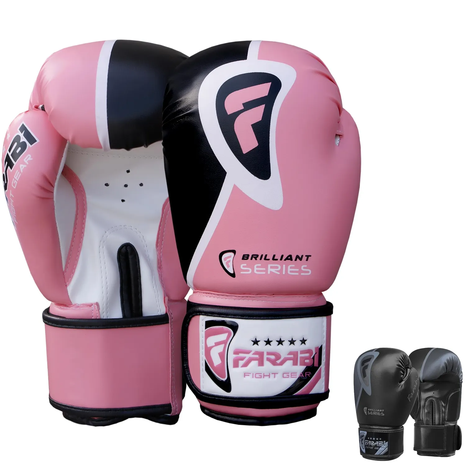 Farabi Brilliant Ladies guanti boxe donna 8 oz pelle sintetica