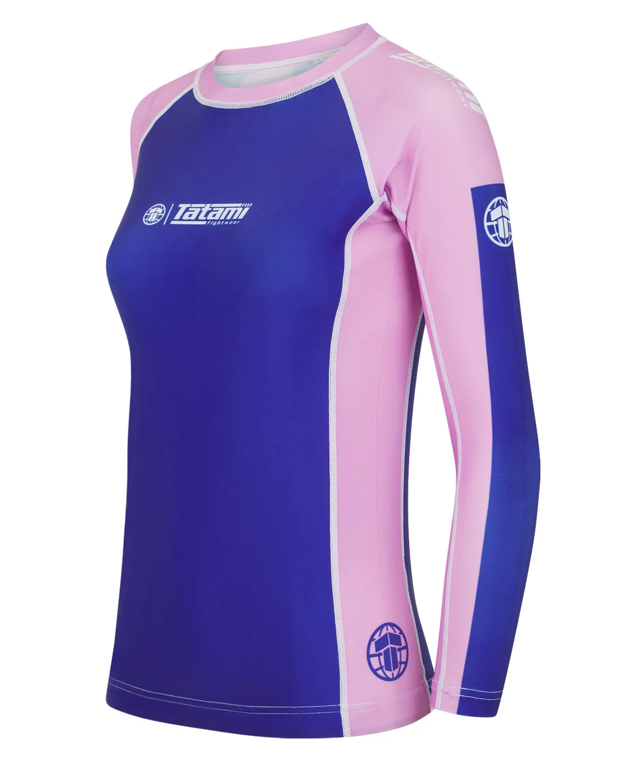 Tatami Contrast Rash Guard Manica Lunga Donna Blu Rosa Riciclata