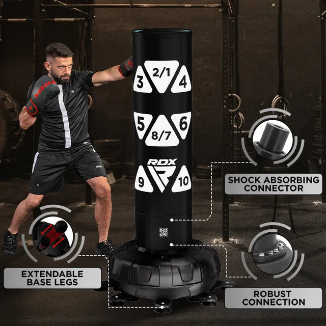 RDX KT Ronin Sacco Boxe Base Bianco 6ft con Guanti