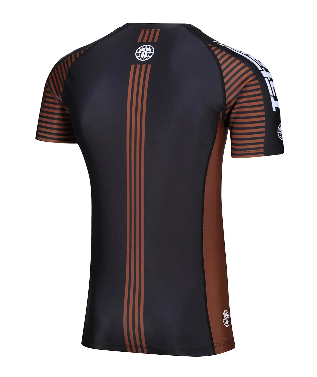 Tatami IBJJF Ranked rash guard marrone manica corta