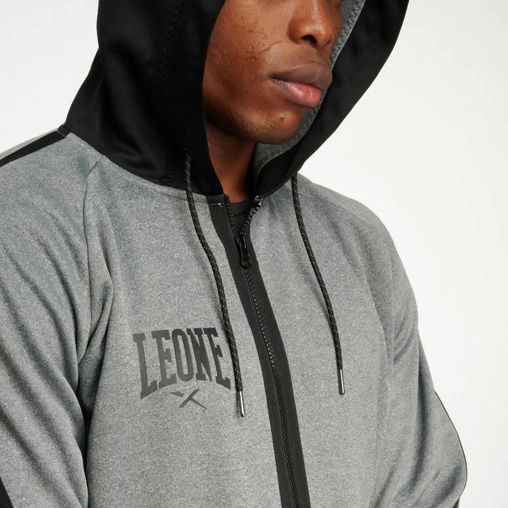 Leone1947 Melange felpa uomo taglia M con cappuccio zip