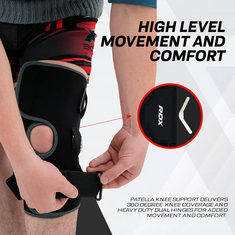 RDX Ginocchiera Neoprene Rotula Aperta Nero S Stabilizzante