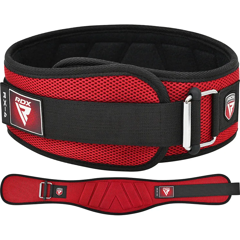 RDX RX4 Cintura Sollevamento Pesi Nera Velcro EVA