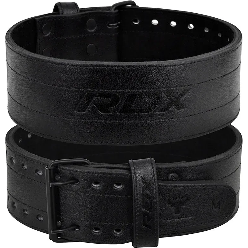 RDX RD Cintura Sollevamento Pesi Pelle Nera Doppia Fibbia