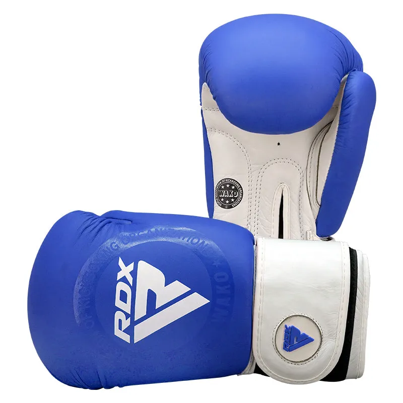 RDX T1 WAKO Guantoni Boxe Blu 14oz Pelle Vera