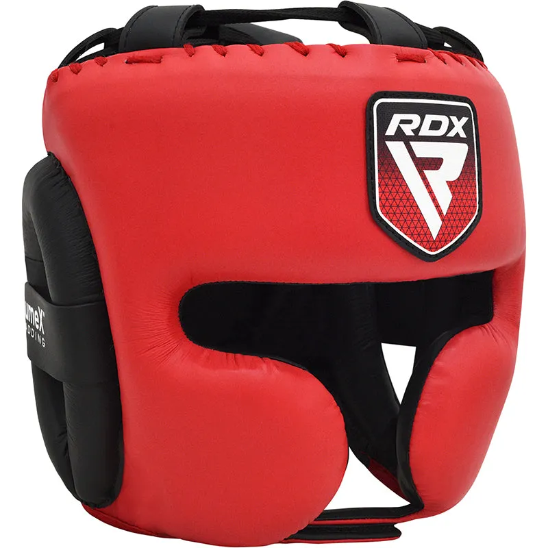 RDX Apex Casco Boxe con Protezione Guance Rosso M