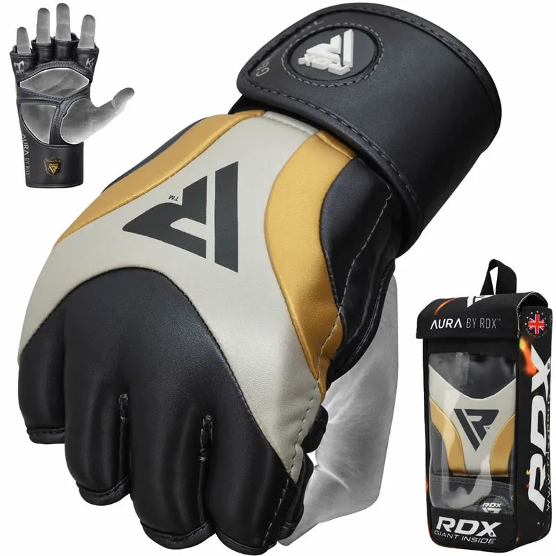 RDX Aura T17 guanti MMA grappling in pelle