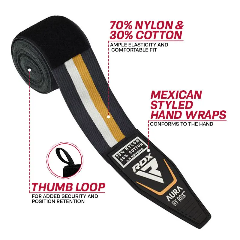 RDX T17 Aura Bende Boxe 4,5 m Dorate Elastiche
