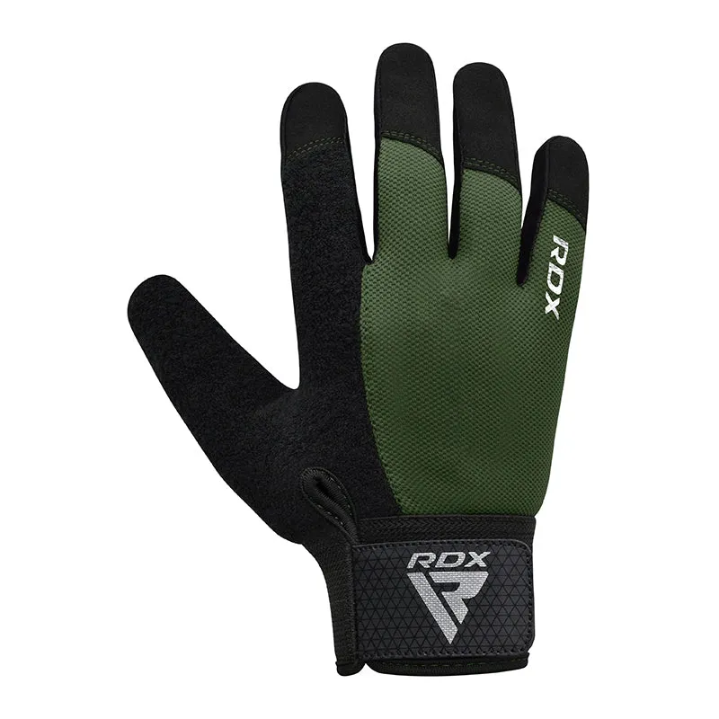 RDX W1F guanti palestra dita intere touchscreen neri