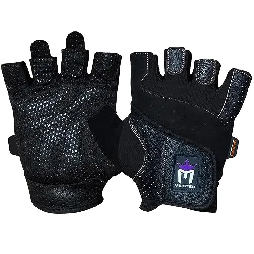 Meister Fit Grip Guanti Palestra Donna Nero Rosa S Antiscivolo