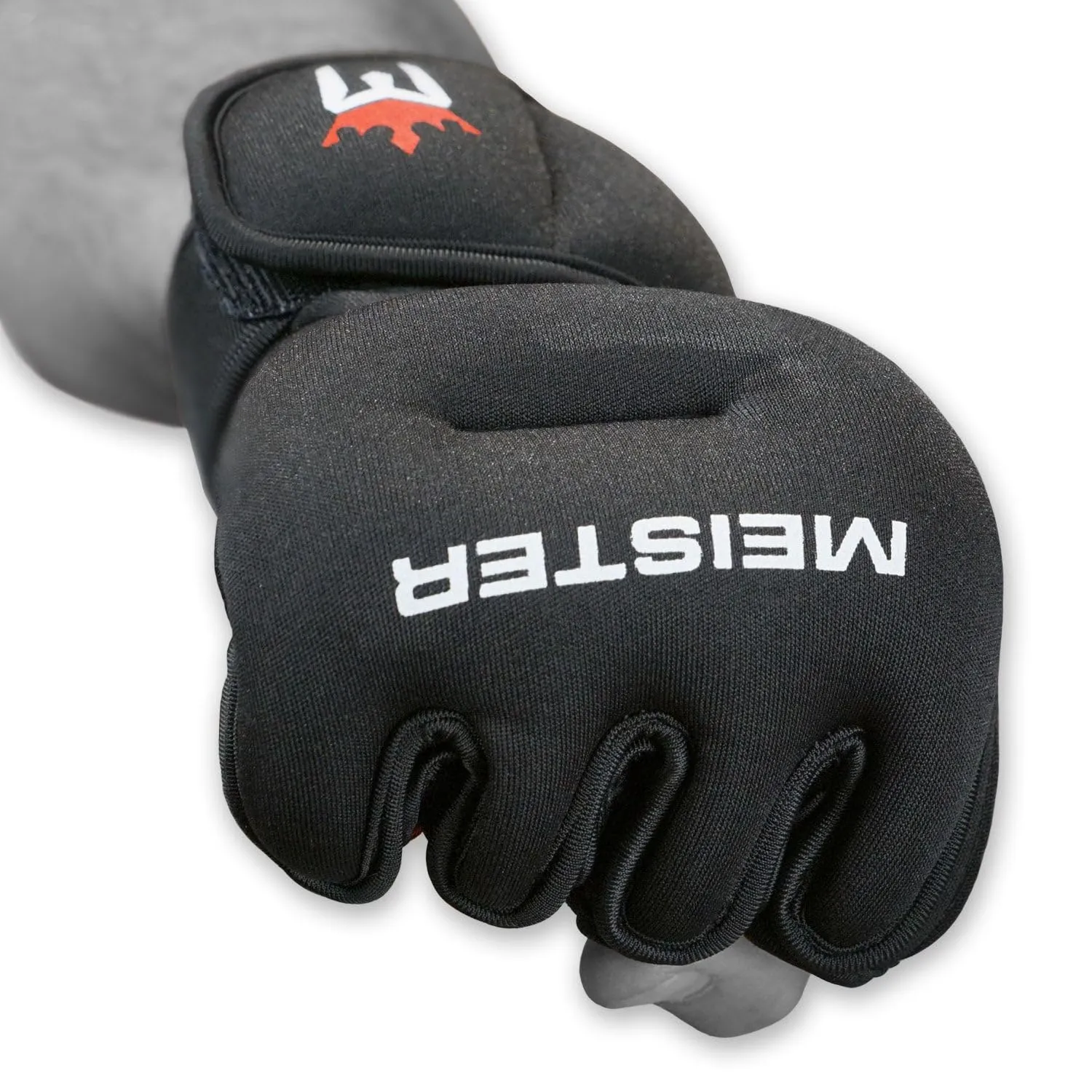 Meister guanti zavorrati 2lb coppia nero rosso neoprene