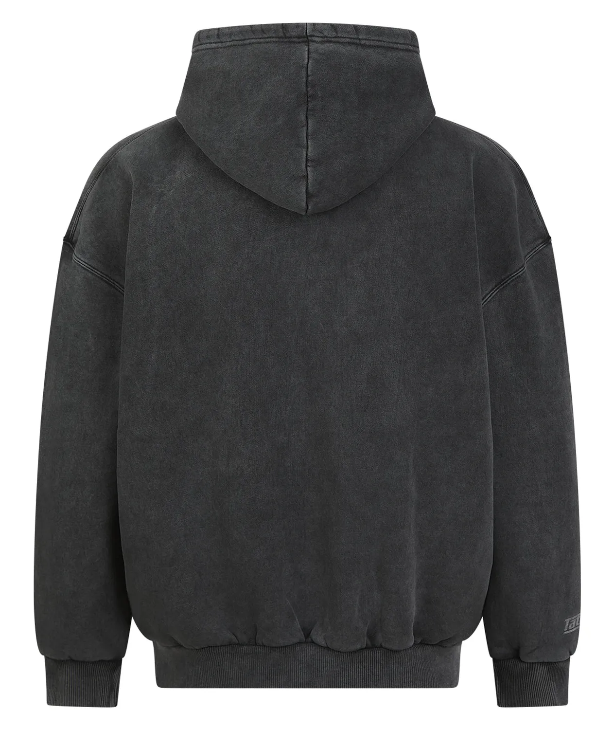 Tatami Globe Stonewashed Hoodie felpa white on grey cotone