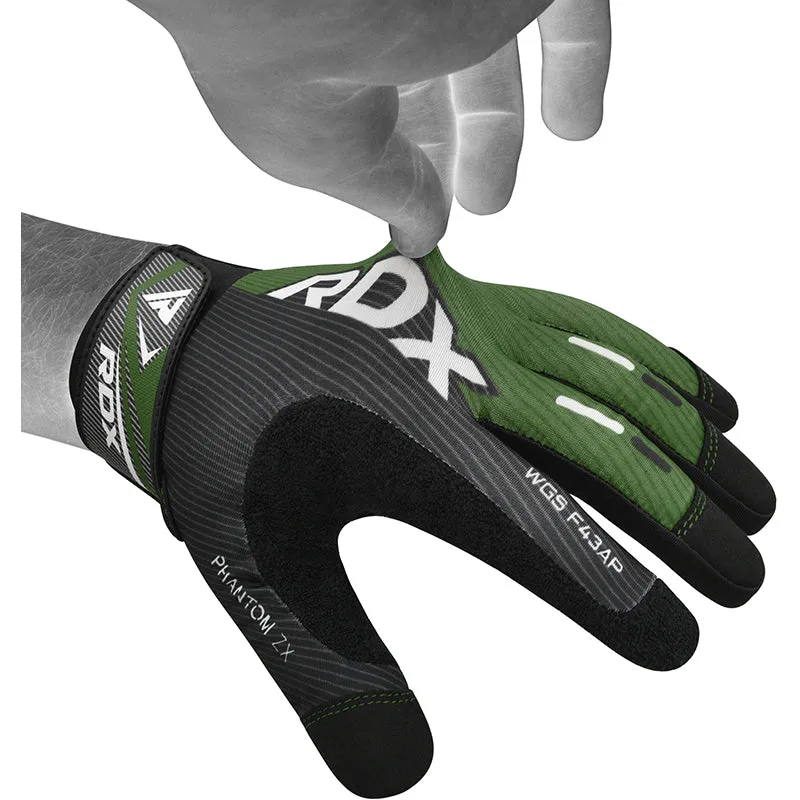 RDX F43 Guanti Palestra Dita Intere Touchscreen Rossi