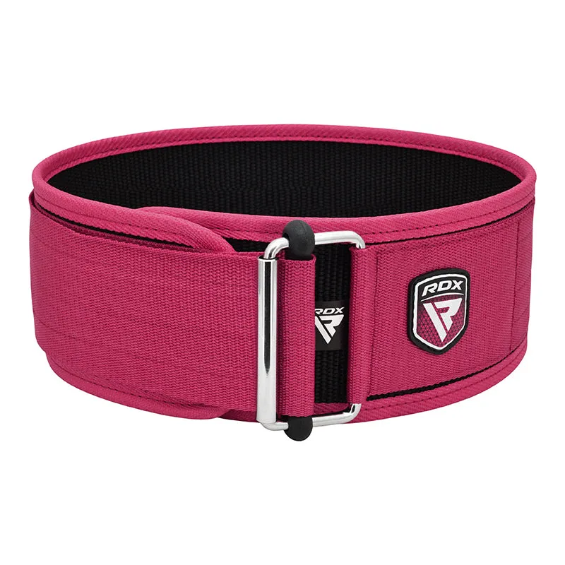 RDX RX1 Cintura Pesi Donna Rosa Nylon 4"