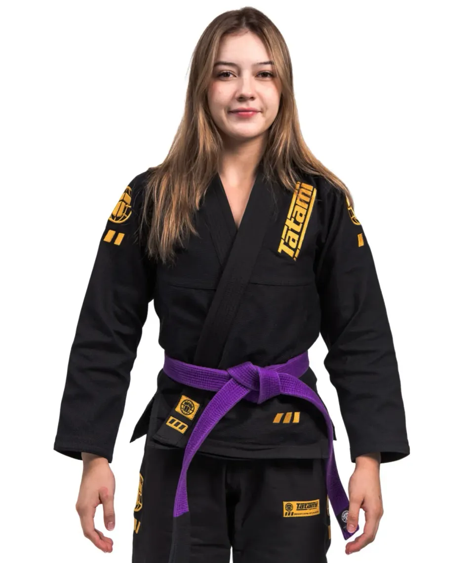 Tatami Pro Series Kimono BJJ Donna Nero Oro