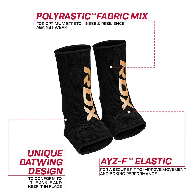 RDX AB Cavigliera Compressione Nera Elastica