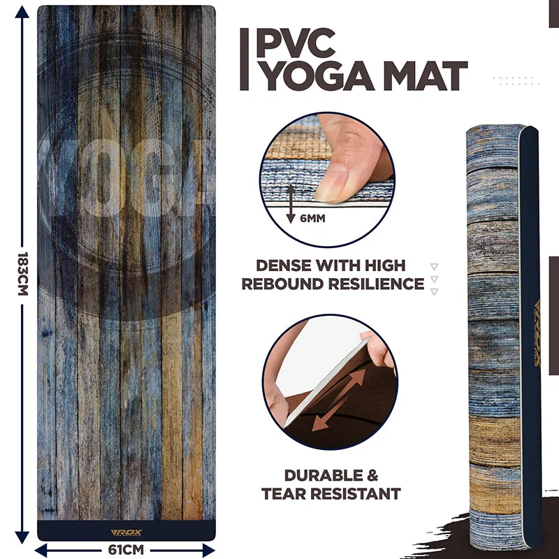 RDX D5 Iris tappetino yoga 6mm PVC blu