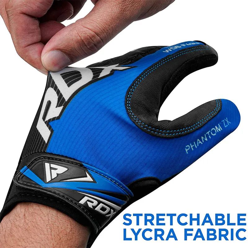 RDX F43 guanti palestra dita intere M blu pesi