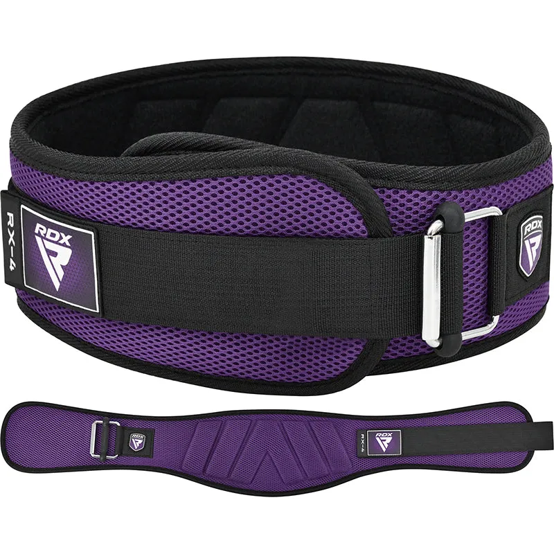 RDX RX4 Cintura Sollevamento Pesi Nera Velcro EVA