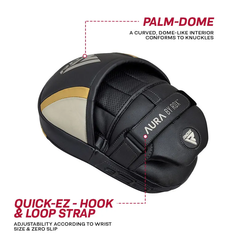 RDX T17 Aura colpitori boxe Golden pelle