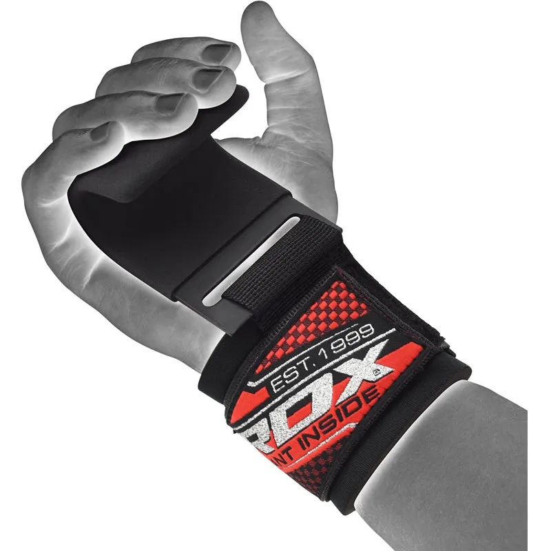 RDX W5 straps sollevamento pesi con gancio neri