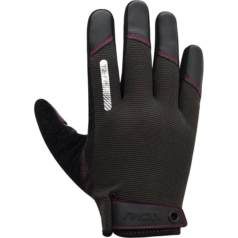 RDX T2 guanti palestra dita intere neri touchscreen