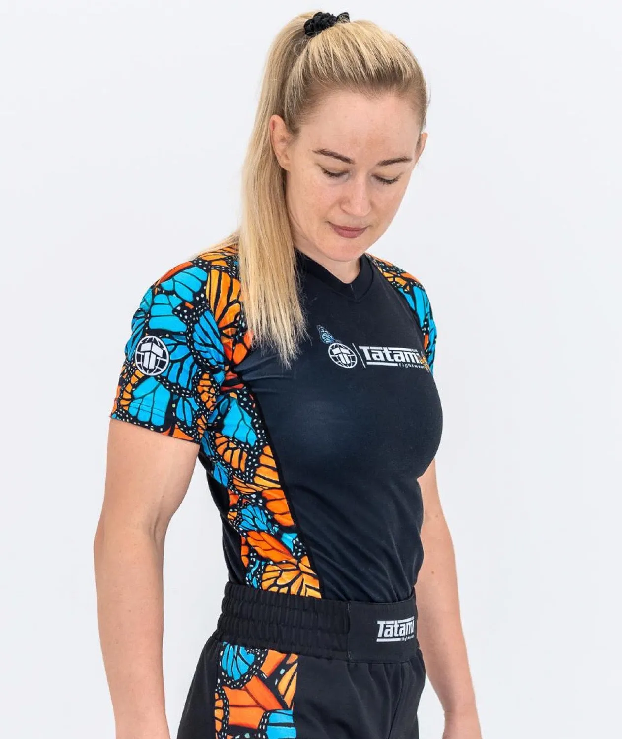 Tatami Butterfly Rash Guard Donna manica corta riciclata