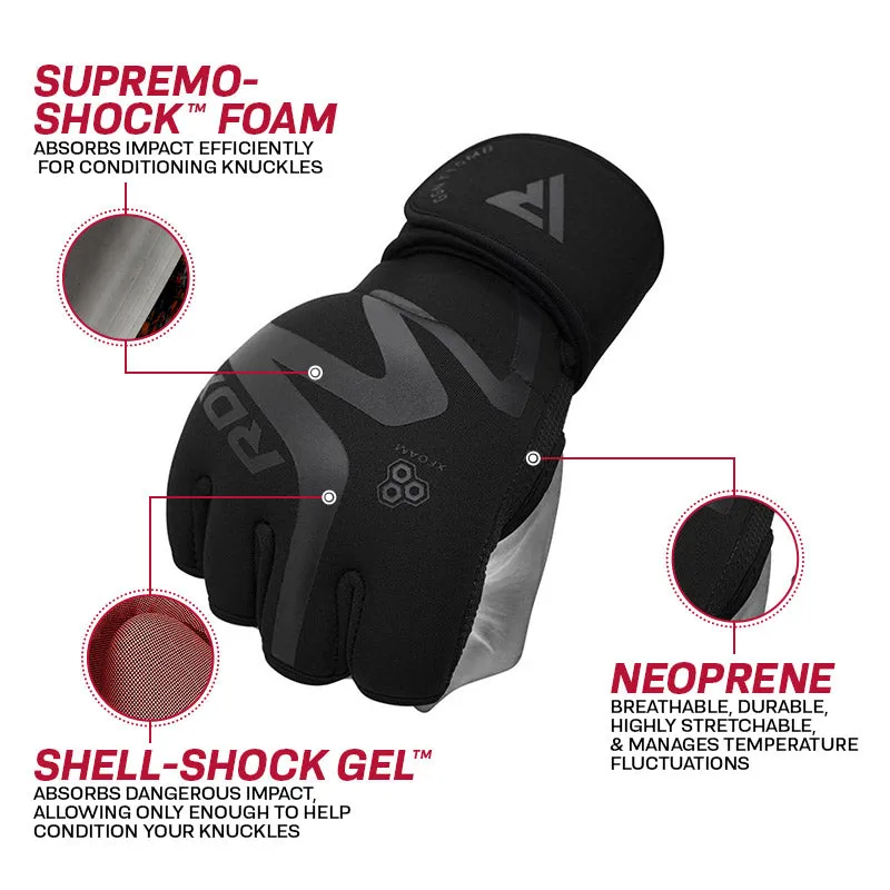 RDX T15 Noir Guanti Interni Boxe Neri Gel Taglia S-XL