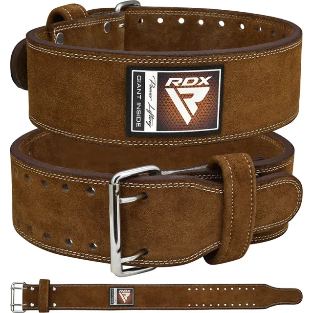 RDX 4PN Cintura Powerlifting Pelle Marrone Supporto Schiena