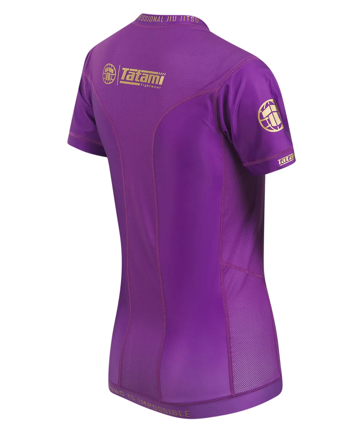 Tatami Pro rash guard donna manica corta viola cintura viola