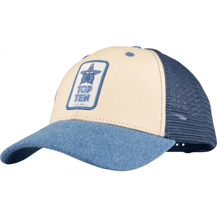 TOP TEN Look denim cappellino trucker blu
