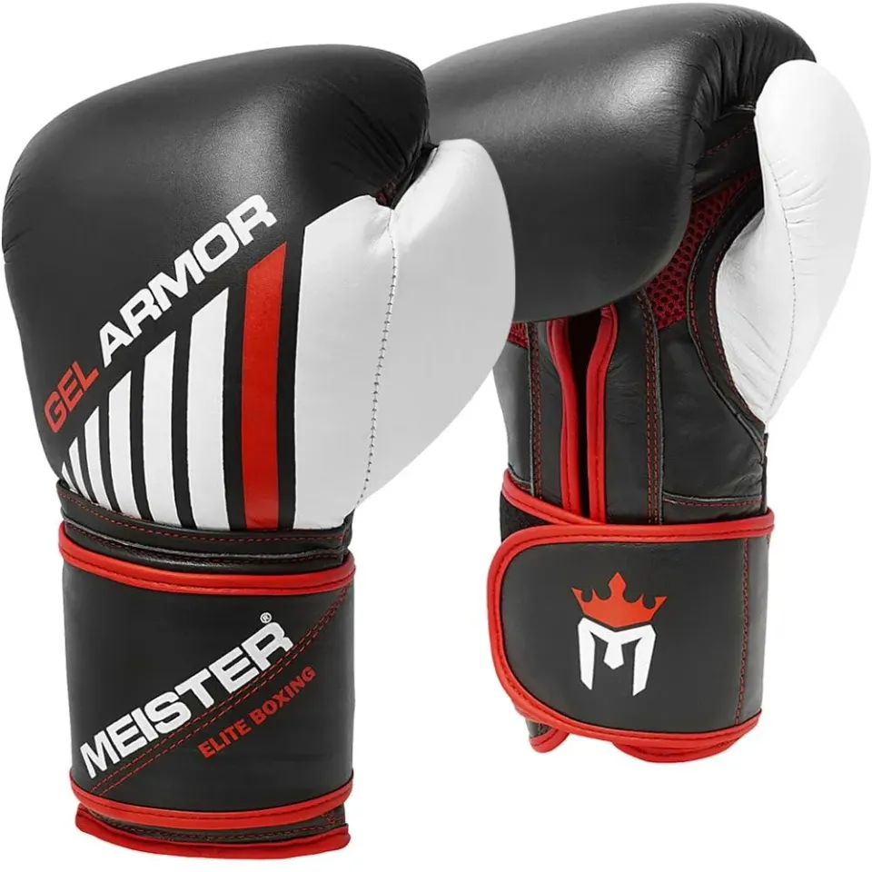 Meister Gel Armor guantoni boxe pelle 16 oz neri