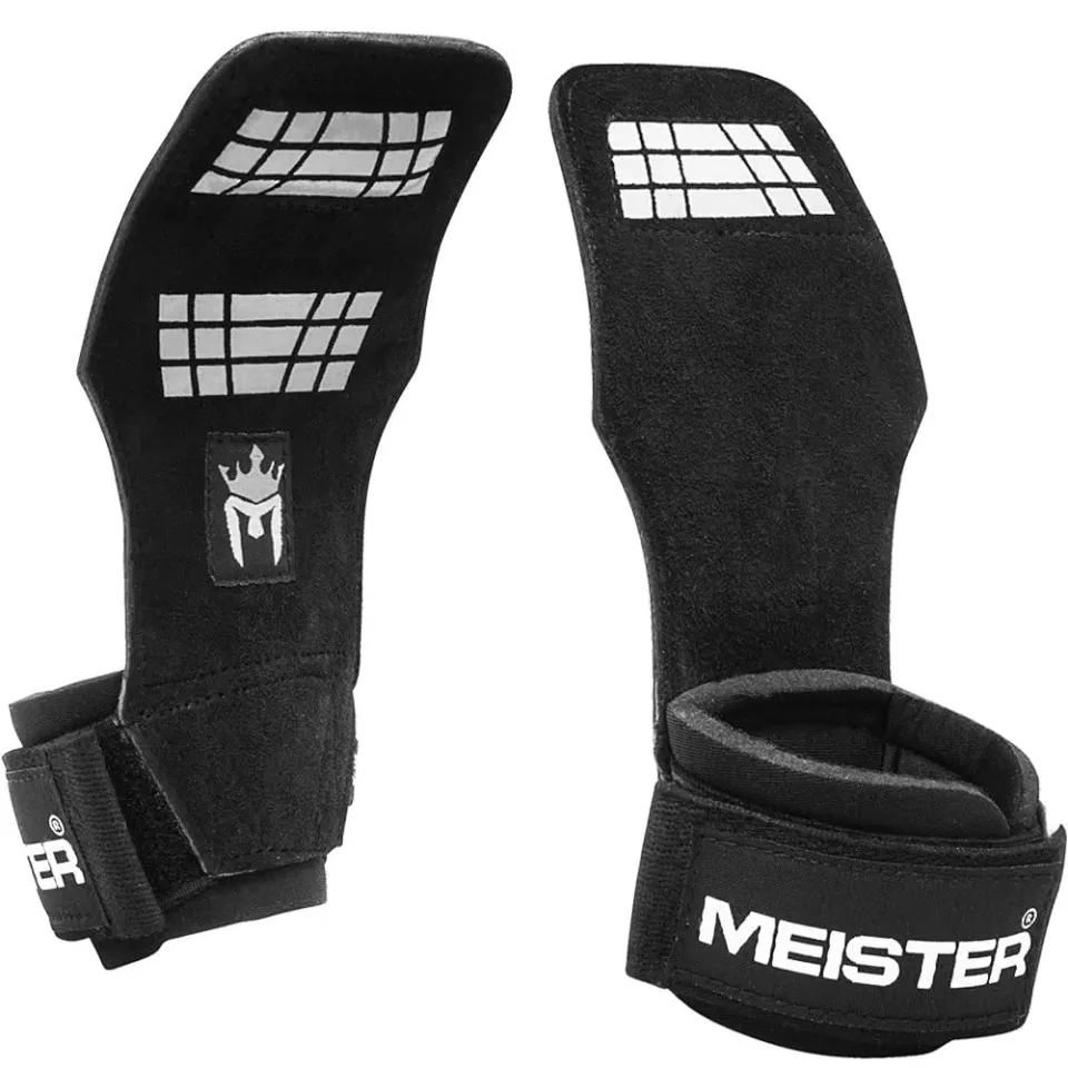 Meister Elite guanti sollevamento pesi pelle XS