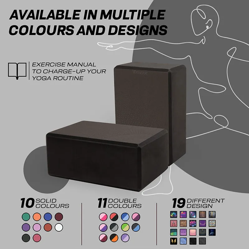 RDX D10 blocco yoga EVA nero antiscivolo singolo