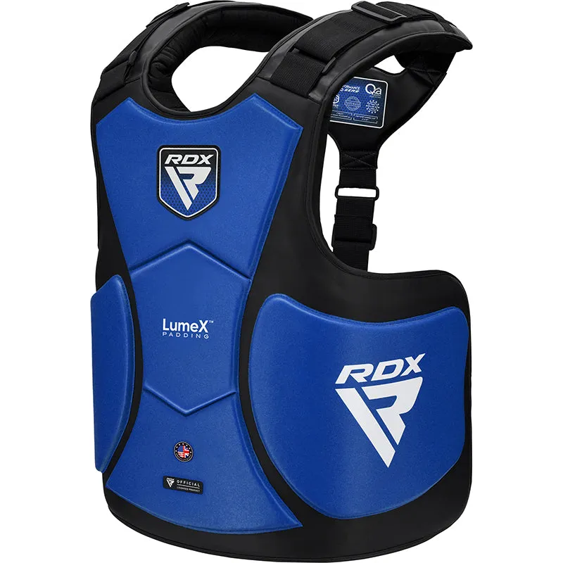 RDX Apex Corpetto Boxe Coach Pelle Rossa Blu