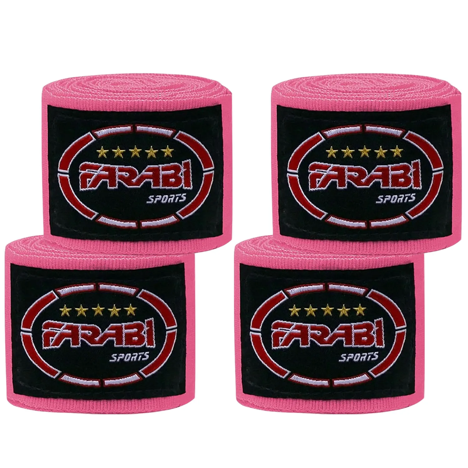Farabi bendaggi boxe bambini rosa 2,5 m elasticizzati