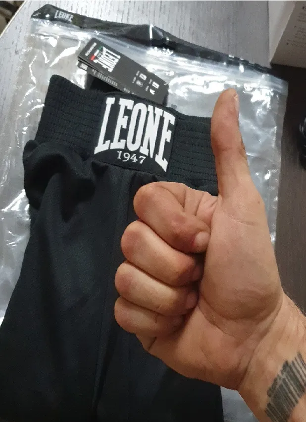 Leone 1947 AB733 pantaloncino boxe satin tricolore