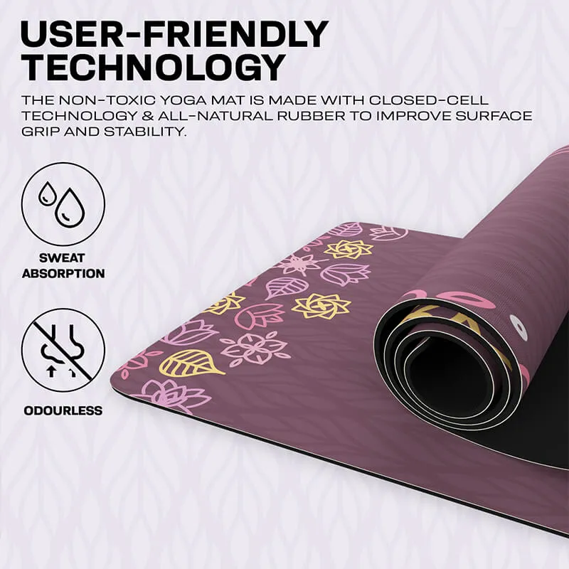 RDX D2 Tappetino Yoga 6mm Rosa gomma naturale