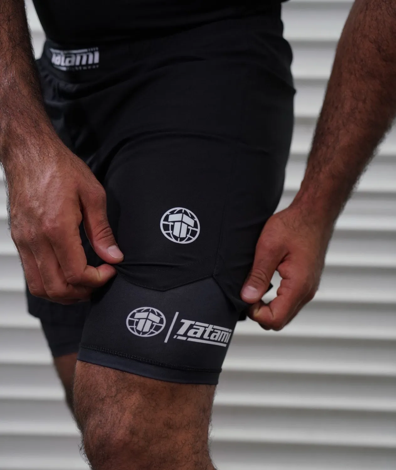 Tatami Dual Layer shorts grappling uomo neri doppio strato