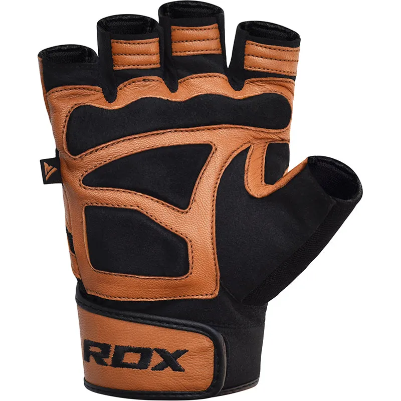 RDX S12 guanti palestra pelle vera fitness