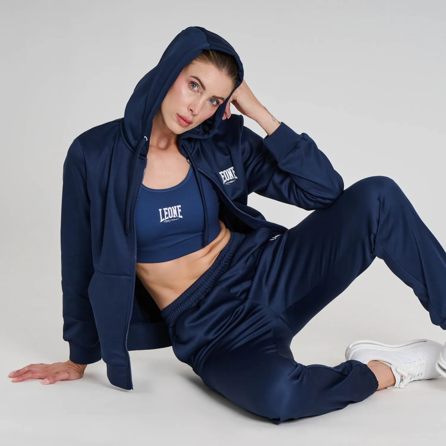 Leone1947 Logo ABX154 felpa con cappuccio donna taglia S