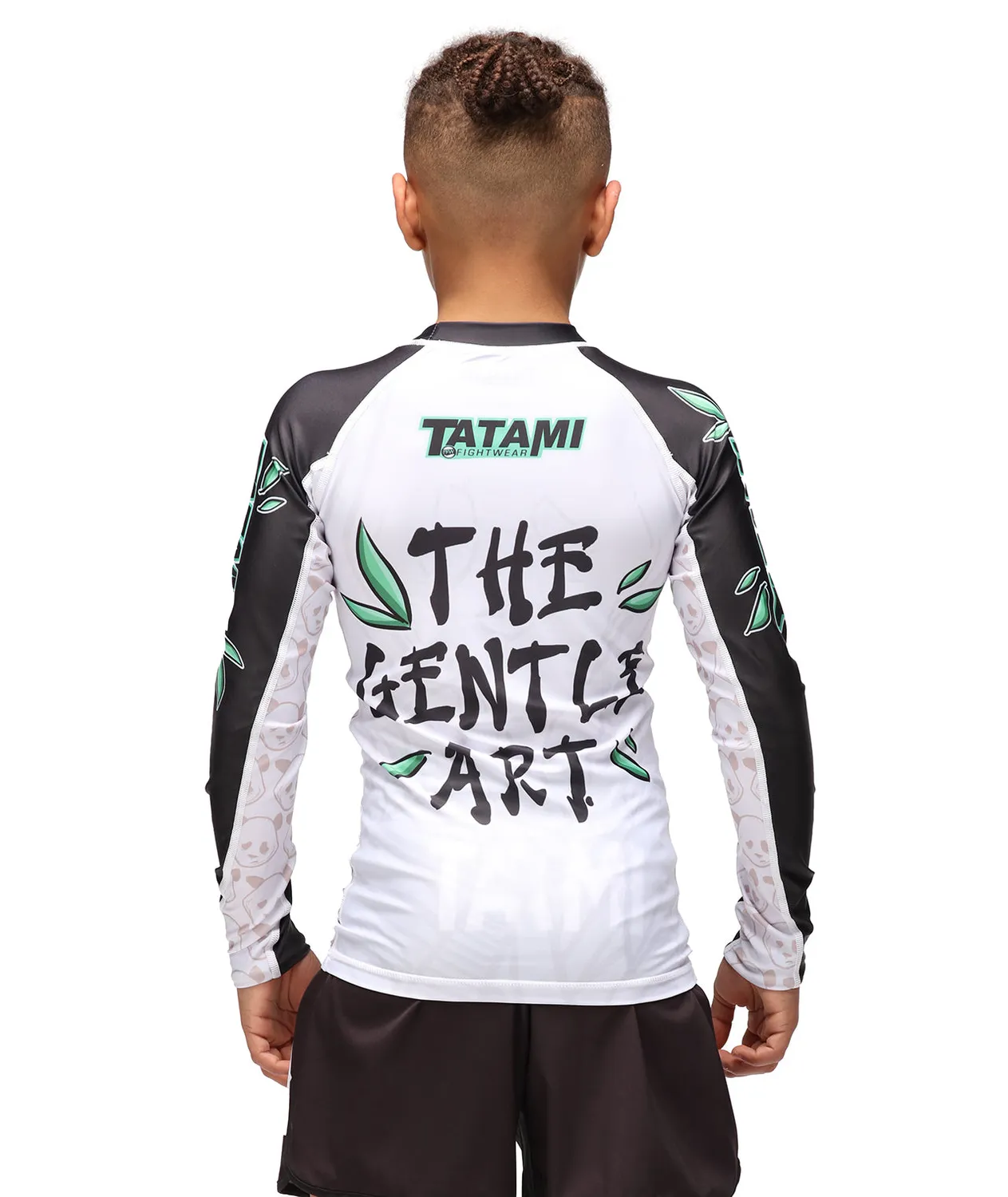 Tatami Gentle Panda rash guard bambino maniche lunghe bianco