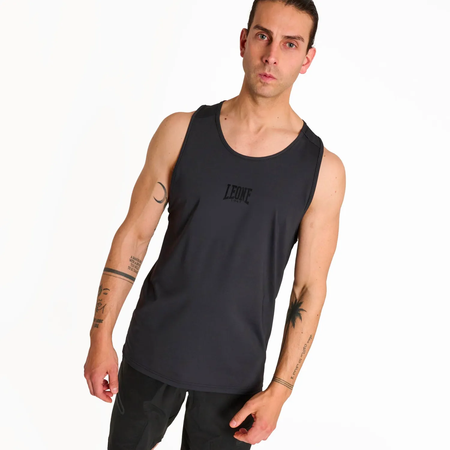 Leone 1947 Black Lion ABX311 canotta uomo nera XS
