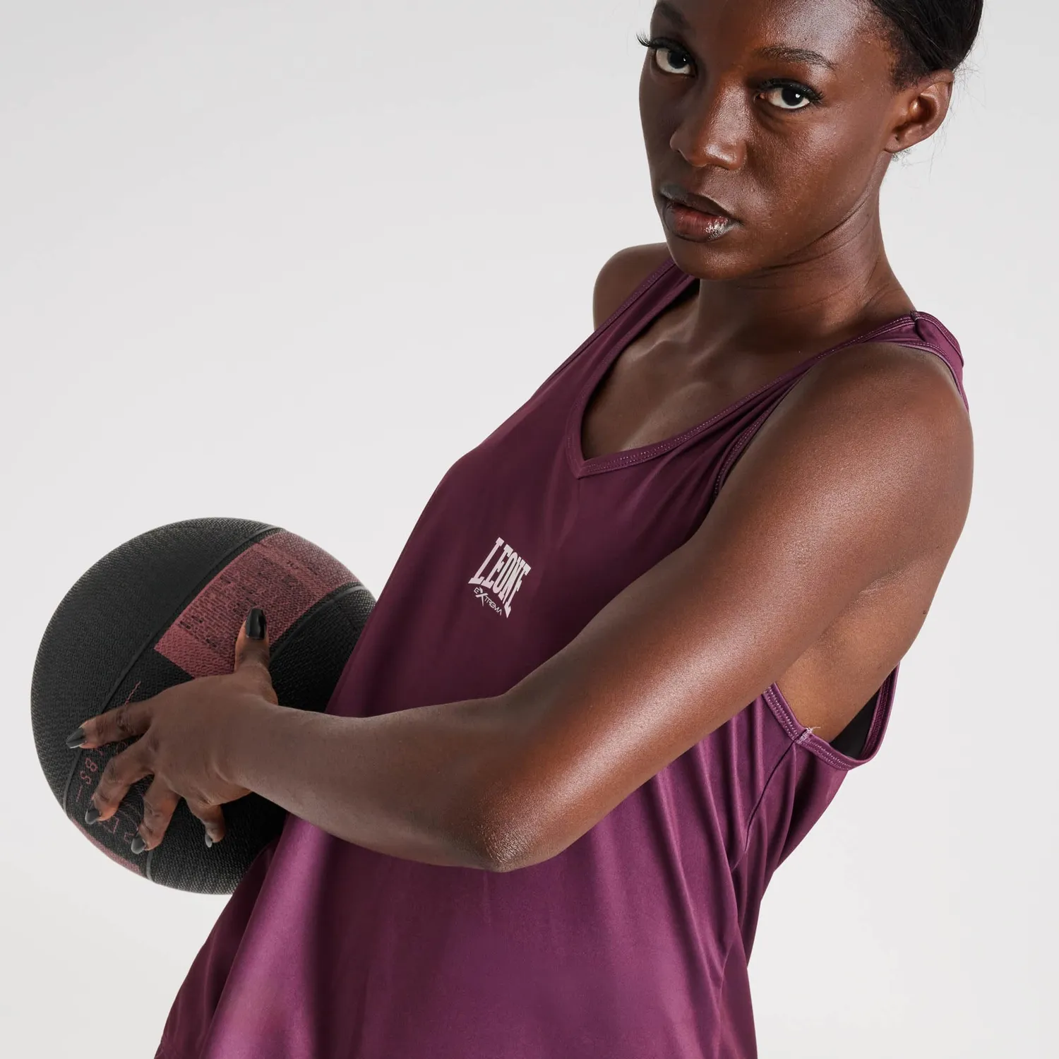 Leone1947 Logo Canotta Donna palestra fitness leggera