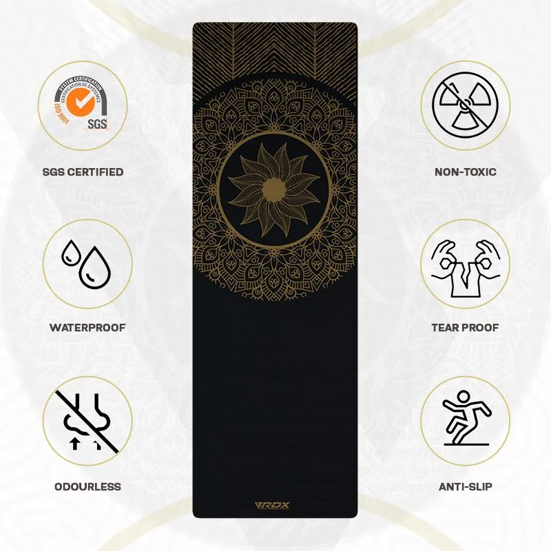 RDX D6 Tappetino Yoga TPE 6mm Marrone Antiscivolo