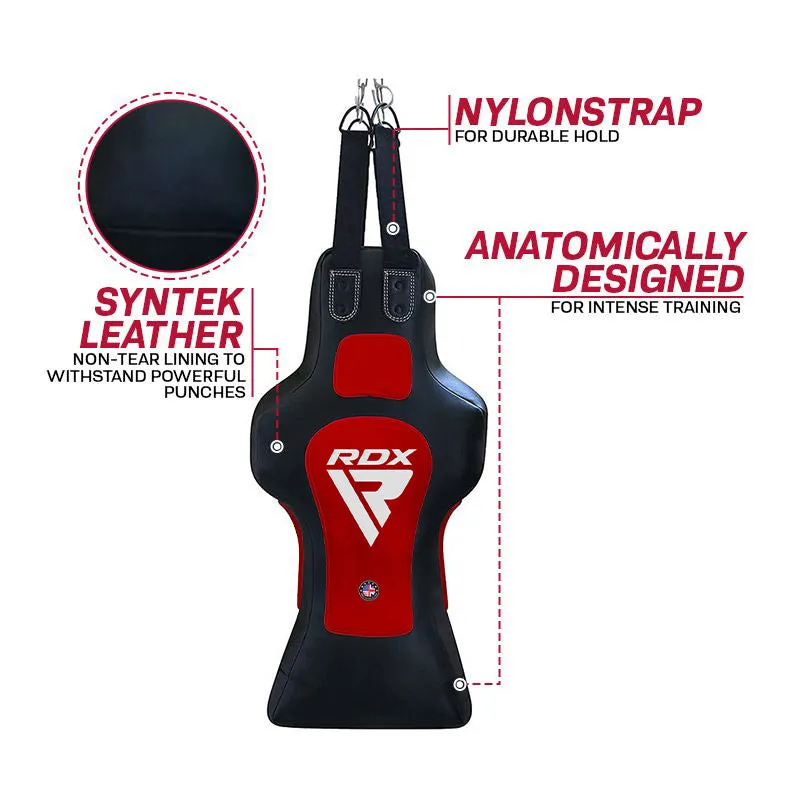RDX TDR sacco boxe torso rosso 90cm con guanti